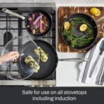 All-Clad HA1 Expert Hard Anodized NonstickFrying Pans Skillets Set with Lids (8", 10" & 12") Dishwasher-Safe, Oven-Safe Up to 500°F Compatible with All Stovetops (Gas, Electric & Induction) - Black - Image 10