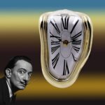 Melting Clock, Salvador Dali Watch Melted Clock for Decorative Home Office Shelf Desk Table Funny Creative Gift, Rome Gold - Image 3