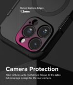 Ringke Alles [Compatible with Magsafe] Designed for iPhone 15 Pro Max Case, Protective Case with Stand Powerful Magnetic Cover Precise Cutouts for Camera Lenses - Black - Image 8