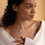 MOMOL Sideways Gold Initial Necklace for Women 18K Gold Plated Stainless Steel Dainty Letters Pendant Personalized Name Necklaces - Image 3