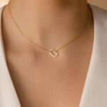 MOMOL Sideways Gold Initial Necklace for Women 18K Gold Plated Stainless Steel Dainty Letters Pendant Personalized Name Necklaces - Image 5