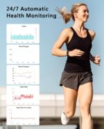 Smart Bracelet for Men Women, Health Activity Fitness Trackers, 24/7 Continuous Heart Rate/Blood Pressure/HRV/Stress Monitor, 24H Sleep Tracker, 170+ Sports Modes Smart Wristband with Free APP 2 Bands - Image 3