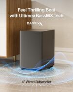 ULTIMEA 7.1ch Virtual Surround Sound Bar, Sound Bar for Smart TV with 4 Surround Speakers, Peak Power 330W, Surround Sound System for TV, App Control, TV Soundbar with Subwoofer, Opt/AUX/BT, Aura A40 - Image 6