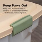 IRIS USA 13 Lbs / 15 Qt WeatherPro Airtight Pet Food Storage Container, for Dog Cat Bird and Other Pet Food Storage Bin, Pet Supplies, Keep Fresh, BPA Free, Clear/Almond - Image 9