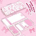 Thenshop 12 Pack Pink Bow Sticky Notes Set, 473 Sheets Bow Self Stick Notepad, Cute Bowknot Memo Page Markers for Scrapbook Notebook Laptop Gift Wrapping Birthday Baby Shower Bowknot Party Favor - Image 3
