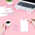 Thenshop 12 Pack Pink Bow Sticky Notes Set, 473 Sheets Bow Self Stick Notepad, Cute Bowknot Memo Page Markers for Scrapbook Notebook Laptop Gift Wrapping Birthday Baby Shower Bowknot Party Favor - Image 6