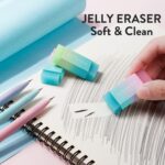 Four Candies Cute Mechanical Pencil Set, 6PCS Pastel Mechanical Pencils 0.5 & 0.7mm with 360PCS HB Leads, 3PCS Erasers and 9PCS Eraser Refills, Aesthetic School Supplies for Girls Writing - Image 4