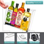 Sorbus Roll Out Bottle Organization Bins - 2 Sizes Pantry Under Sink Organizer with Wheels & Handles - Clear Plastic Organizing Containers for Cleaning Supplies - Kitchen Cabinet Laundry Room Storage - Image 3