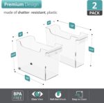 Sorbus Roll Out Bottle Organization Bins - 2 Sizes Pantry Under Sink Organizer with Wheels & Handles - Clear Plastic Organizing Containers for Cleaning Supplies - Kitchen Cabinet Laundry Room Storage - Image 5