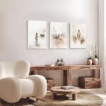 Christian Wall Art - Jesus Decor: 3 Pcs Jesus Wall Art, Christ Religion Canvas Wall Decor, Boho Art Home Pictures Posters Prints Paintings for Living Room, Bedroom, Church Decorations (12x16in Framed) - Image 3