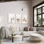 Christian Wall Art - Jesus Decor: 3 Pcs Jesus Wall Art, Christ Religion Canvas Wall Decor, Boho Art Home Pictures Posters Prints Paintings for Living Room, Bedroom, Church Decorations (12x16in Framed) - Image 5