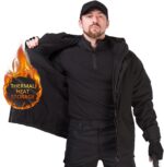 HAN·WILD Men's Military Jacket Tactical Winter Coats Fleece Hooded Outdoor Warm Hiking Soft Shell - Image 3