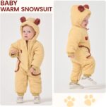 JiAmy Baby Bear Snowsuit Baby Winter Clothes Hooded Newborn Winter Coat Toddler Boy Girl Clothes - Image 3