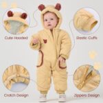 JiAmy Baby Bear Snowsuit Baby Winter Clothes Hooded Newborn Winter Coat Toddler Boy Girl Clothes - Image 4