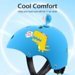 Odoland Kids Bike Helmet for Boys & Girls Age 2-10, Kid Bicycle Helmet Adjustable Fits 48-55cm, Safety Multi-Sport Helmet Design for Children Cycling, Skating, Scooter, Outdoor Sports - Image 6
