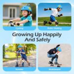 Odoland Kids Bike Helmet for Boys & Girls Age 2-10, Kid Bicycle Helmet Adjustable Fits 48-55cm, Safety Multi-Sport Helmet Design for Children Cycling, Skating, Scooter, Outdoor Sports - Image 7
