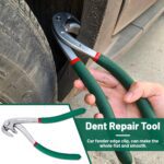 Car Door Fender Panel Crimp Dent Edge Pliers, Paintless Dent Repair Kit, Auto Body Repair Tool, Wheel Eyebrow Pit Shaping Tool Door Cover Edge Sheet Metal Multi-Function Pliers - Green - Image 4