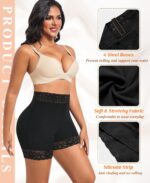 DERCA Padded Underwear for Women Butt Lifting Shapewear Booty Pads Hip Enhancer Lace Boyshorts - Image 5