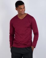 Real Essentials 4 Pack: Men's Dry Fit Long Sleeve V-Neck Active T-Shirt - Athletic Outdoor UPF 50+ (Available in Big & Tall) - Image 3