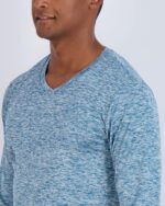 Real Essentials 4 Pack: Men's Dry Fit Long Sleeve V-Neck Active T-Shirt - Athletic Outdoor UPF 50+ (Available in Big & Tall) - Image 4