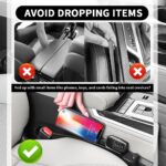 Turcee 2PCS Car Seat Gap Filler Organizer with Storage Slot & Hook,Car Seat Gap Filler Strip for Filling Gaps,Universal & Double-Sided Use Cars Seats Gaps Plug Cars Interior Accessories - Image 5