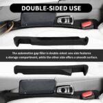 Turcee 2PCS Car Seat Gap Filler Organizer with Storage Slot & Hook,Car Seat Gap Filler Strip for Filling Gaps,Universal & Double-Sided Use Cars Seats Gaps Plug Cars Interior Accessories - Image 6