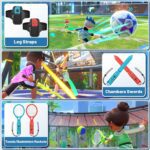 Deruitu 15 in 1 Switch Sports Accessories Bundle Set for Nintendo Switch/ OLED, Switch Sports Games Accessories Kit, Family Party Pack Set for Switch OLED Sports Games - Image 5