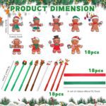18 Sets Christmas Sticky Notes and Gel Pens, Christmas Stationery Set Gingerbread Man Xmas Sticky Notes Xmas Party Gifts for Office Colleague School, Classroom Holiday Party Favors - Image 3