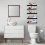 Sorbus Floating Shelves for Wall, Bathroom Shelves Wall Mounted for Kitchen, Bedroom, Living Room, Bathroom Storage, Over Toilet, Hanging Book Shelf for Ｗall Home Decor (Black, 5 Pack) - Image 3