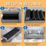 Heavy Duty Couch Cushion Support Board for Sagging Sofa, 24''x81'' Extra Thick Solid Wood Under Couch Insert with Anti-Slip Dots, Repair Sagging Spring Sofa and Replace Worn Cushions - Image 7