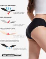 EcoPeriod Period Underwear for Women Heavy Flow, Leakproof Menstrual Underwear Seamless Period Panties, No Show Panty - Image 3