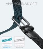 CHAOREN Mens Belt - Braided Stretch Golf Belt for Men 1 3/8"- Gift for Golf Pants Casual Shorts Jeans - Image 4