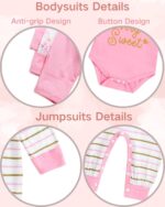 Renotemy Baby Girl Newborn Essentials Clothes 11-Piece Layette Set with Bodysuits, Pants, Hats, Blanket-Infant Gift Outfits - Image 8