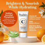 TruSkin Vitamin C Cream for Face – Brightening Moisturizer, Anti Aging, Hydrating, Skin Wrinkle Cream – Vitamin B5, Vitamin E, Jojoba Oil, Aloe Vera & Green Tea, 4 Fl Oz - Image 3