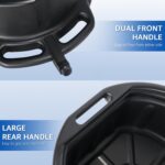 HKTE 16L (4.2 Gallon) HDPE Oil Drain Pan, Large Capacity,High-Density Polyethylene, Anti-Splash - Image 4