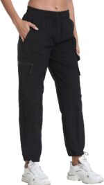 Women's Lightweight Hiking Joggers with Pockets - Water Resistant Cargo Pants for Outdoor Workouts Camping - Image 4