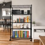 Simple Deluxe Heavy Duty 5-Shelf Storage Shelving Unit, 1250lbs Loading Capacity, 29.92" D x 13.98" W x 61.09" H, Black - Image 7