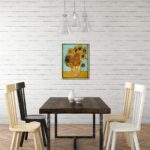 Wieco Art Framed Wall Art Canvas Prints of Sunflower by Vincent Van Gogh Paintings Reproduction Abstract Wall Decorations for Living Room Golden Frame - Image 4