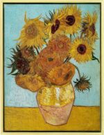 Wieco Art Framed Wall Art Canvas Prints of Sunflower by Vincent Van Gogh Paintings Reproduction Abstract Wall Decorations for Living Room Golden Frame - Image 10