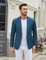 COOFANDY Men's Casual Blazer One Button Sport Coat Slim Fit Lightweight Suit Blazer Jacket - Image 3
