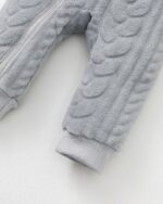 Saeaby Newborn Baby Girl Boy Clothes Fall Winter Infant Long Sleeve Fleece Jumpsuit Romper Hooded Baby Snowsuit Bear Outfit - Image 8