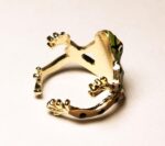 CRIZAN 2Pcs Women Men Frog Themed Adjustable Rings Green and Brown - Image 6