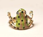 CRIZAN 2Pcs Women Men Frog Themed Adjustable Rings Green and Brown - Image 8