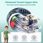 Travel Essentials, Multi Charging Cable for Apple Watch Charger, USBC Cable for iWatch/iPhone 17 Charger, Airplane Gadgets Gift Ideas USB C Cord Compatible with iWatch 11/iPhone 17/Galaxy/Car-5F 2PCS - Image 5