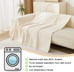 MYSKY HOME Couch Cover for Sectional Sofa, 2 Pieces Chenille Couch Covers for L Shape Sofa Cover, Furniture Protector for Pets, Kids, Sofa Slipcover for 2-3 Cushion Couch (71"x118"+71"x118", Beige) - Image 8