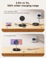 Magnetic Charger Stand for Samsung S25/S24/S23/S22/Z Flip7/Z Flod7 & iPhone Air/17/16/15/14/13/12, Detachable Wireless Charging Station Compatible with MagSafe (for Samsung) - Image 3