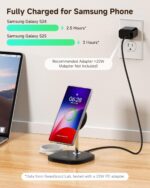 Magnetic Charger Stand for Samsung S25/S24/S23/S22/Z Flip7/Z Flod7 & iPhone Air/17/16/15/14/13/12, Detachable Wireless Charging Station Compatible with MagSafe (for Samsung) - Image 5