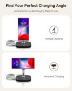 Magnetic Charger Stand for Samsung S25/S24/S23/S22/Z Flip7/Z Flod7 & iPhone Air/17/16/15/14/13/12, Detachable Wireless Charging Station Compatible with MagSafe (for Samsung) - Image 7
