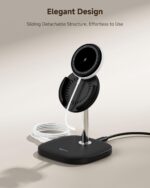 Magnetic Charger Stand for Samsung S25/S24/S23/S22/Z Flip7/Z Flod7 & iPhone Air/17/16/15/14/13/12, Detachable Wireless Charging Station Compatible with MagSafe (for Samsung) - Image 8