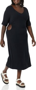 Amazon Essentials Women's Fine Rib Side Cut-Out Dress (Previously Daily Ritual) - Image 5